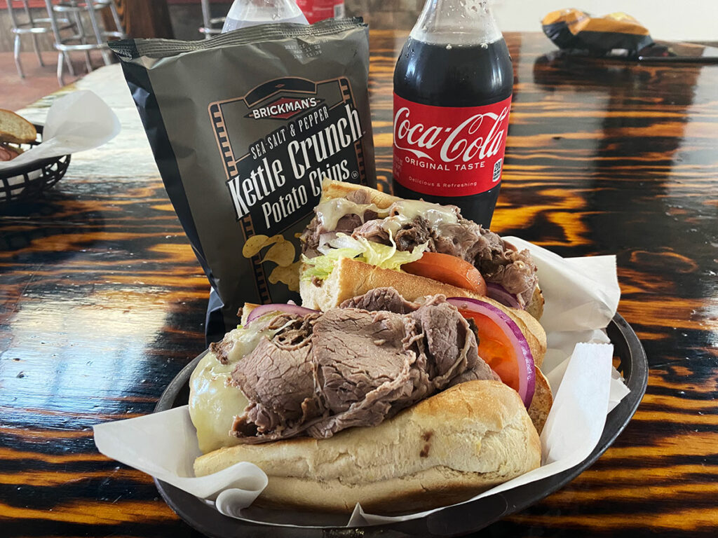 roast beef sandwich from full bellie deli in anniston, alabama