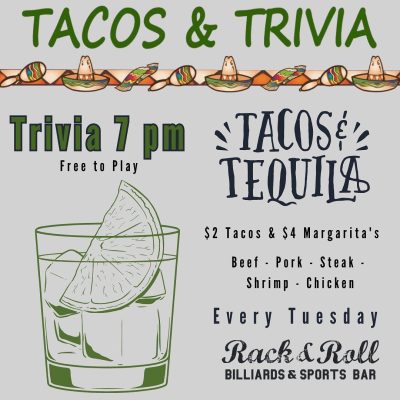 tacos and trivia poster